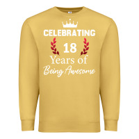 Antique Gold 18 years of being awesome, 18 year old birthday gi Premium Sweatshirt - tuanDangUi