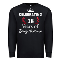 Black 18 years of being awesome, 18 year old birthday gi Premium Sweatshirt - tuanDangUi