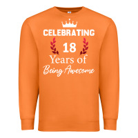 Carrot 18 years of being awesome, 18 year old birthday gi Premium Sweatshirt - tuanDangUi