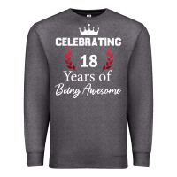Charcoal Heather 18 years of being awesome, 18 year old birthday gi Premium Sweatshirt - tuanDangUi