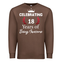 Chestnut 18 years of being awesome, 18 year old birthday gi Premium Sweatshirt - tuanDangUi