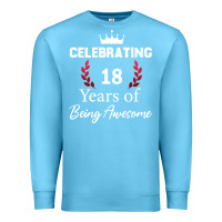 Ocean Blue 18 years of being awesome, 18 year old birthday gi Premium Sweatshirt - tuanDangUi