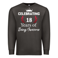 Smoke 18 years of being awesome, 18 year old birthday gi Premium Sweatshirt - tuanDangUi