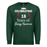 Sports Green 18 years of being awesome, 18 year old birthday gi Premium Sweatshirt - tuanDangUi