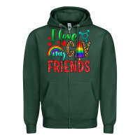 Sports Green I Love My Gay Friends Zipper Hoodie - BundleAndBundleShop