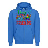 True Royal I Love My Gay Friends Zipper Hoodie - BundleAndBundleShop