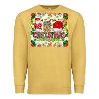 Antique Gold Christmas Vibes Premium Sweatshirt - CowhideDigitalArt