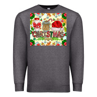 Charcoal Heather Christmas Vibes Premium Sweatshirt - CowhideDigitalArt