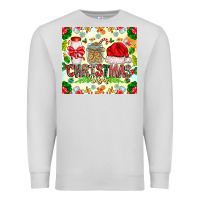Dove Grey Christmas Vibes Premium Sweatshirt - CowhideDigitalArt