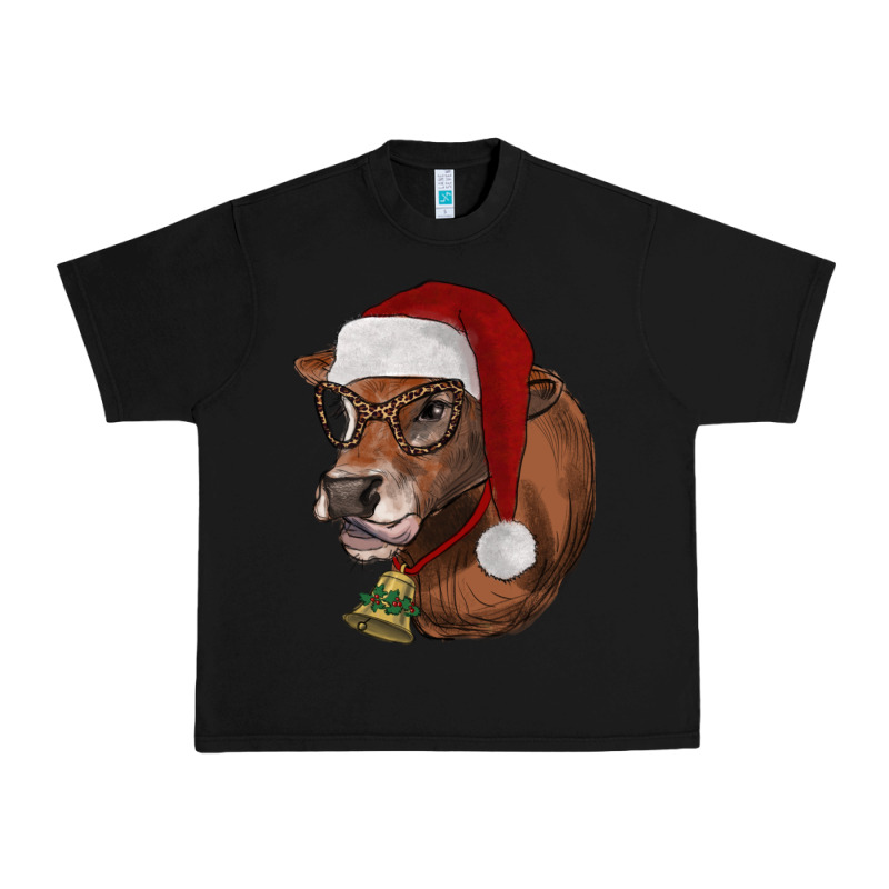 Christmas Glasses Heifer Urban Heavy Tee by RanaPortraitStore | Teevron