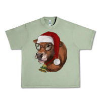 Oil Green christmas glasses heifer Urban Heavy Tee - RanaPortraitStore