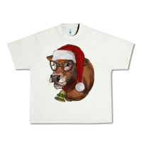 Pistachio christmas glasses heifer Urban Heavy Tee - RanaPortraitStore