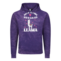 Cloud Purple Llama Just A Girl Who Loves Llamas Vintage Hoodie - Bettercallsaul