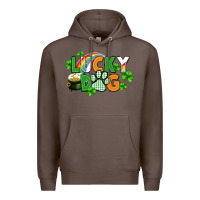 Coffee lucky dog St. Patricks Day Premium Hoodie - FaDigitalArtStudio