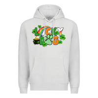 Dove Grey lucky dog St. Patricks Day Premium Hoodie - FaDigitalArtStudio