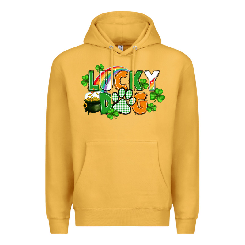 Lucky Dog St. Patricks Day Premium Hoodie by FaDigitalArtStudio | Teevron