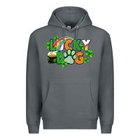 Rock lucky dog St. Patricks Day Premium Hoodie - FaDigitalArtStudio