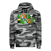 Slate Camo lucky dog St. Patricks Day Premium Hoodie - FaDigitalArtStudio