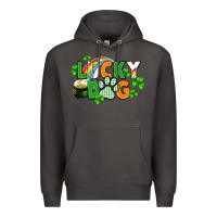 Smoke lucky dog St. Patricks Day Premium Hoodie - FaDigitalArtStudio