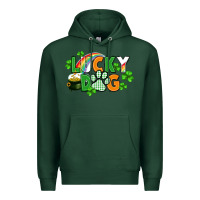 Sports Green lucky dog St. Patricks Day Premium Hoodie - FaDigitalArtStudio