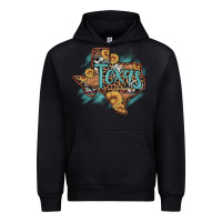 Black leopard cowhide sunflower texas map Urban Hoodie - Artiststas