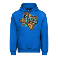 Cobalt leopard cowhide sunflower texas map Urban Hoodie - Artiststas