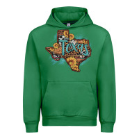 Emerald leopard cowhide sunflower texas map Urban Hoodie - Artiststas