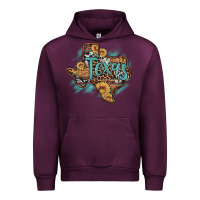 Mauve Wine leopard cowhide sunflower texas map Urban Hoodie - Artiststas