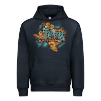 Navy leopard cowhide sunflower texas map Urban Hoodie - Artiststas