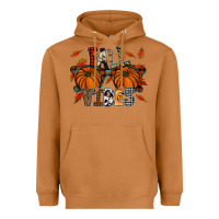 Meerkat autumn style with pumpkins Heavyweight Hoodie - CowhideDigitalArt