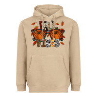Mushroom autumn style with pumpkins Heavyweight Hoodie - CowhideDigitalArt