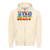 Sandshell Always An Ally Pride LGBTQ Zipper Hoodie - BundleAndBundleShop