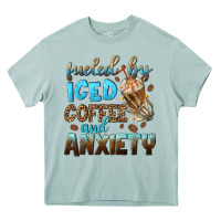 Arona fueled by iced coffee and anxiety Heavy Core Tee - NancyCooperArtShop