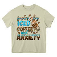 Mossy fueled by iced coffee and anxiety Heavy Core Tee - NancyCooperArtShop