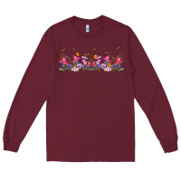 Burgundy wild flowers Long Sleeve Tee - TumblerDesignByShophia