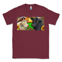 Burgundy Charolais Bull And Black Angus Bull With Farm Classic Tee - RanaPortraitStore