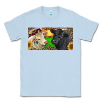 Dusty Blue Charolais Bull And Black Angus Bull With Farm Classic Tee - RanaPortraitStore