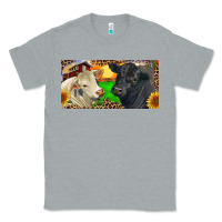 Heather Grey Charolais Bull And Black Angus Bull With Farm Classic Tee - RanaPortraitStore
