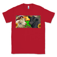 Red Charolais Bull And Black Angus Bull With Farm Classic Tee - RanaPortraitStore