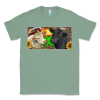 Sage Charolais Bull And Black Angus Bull With Farm Classic Tee - RanaPortraitStore