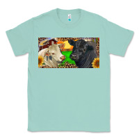 Seafoam Charolais Bull And Black Angus Bull With Farm Classic Tee - RanaPortraitStore
