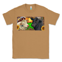 Toasted Coconut Charolais Bull And Black Angus Bull With Farm Classic Tee - RanaPortraitStore