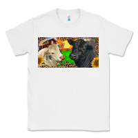 White Charolais Bull And Black Angus Bull With Farm Classic Tee - RanaPortraitStore