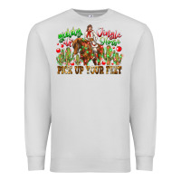 Dove Grey Giddy Up Jingle Horse Pick Up Your Feet Premium Sweatshirt - CowhideDigitalArt
