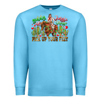 Ocean Blue Giddy Up Jingle Horse Pick Up Your Feet Premium Sweatshirt - CowhideDigitalArt