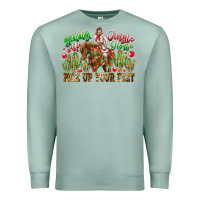 Seafoam Giddy Up Jingle Horse Pick Up Your Feet Premium Sweatshirt - CowhideDigitalArt