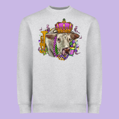 Charolais Mardi Gras Heavyweight Sweatshirt Designed By Oliviacreatesart