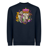Navy charolais mardi gras Heavyweight Sweatshirt - OliviaCreatesArt