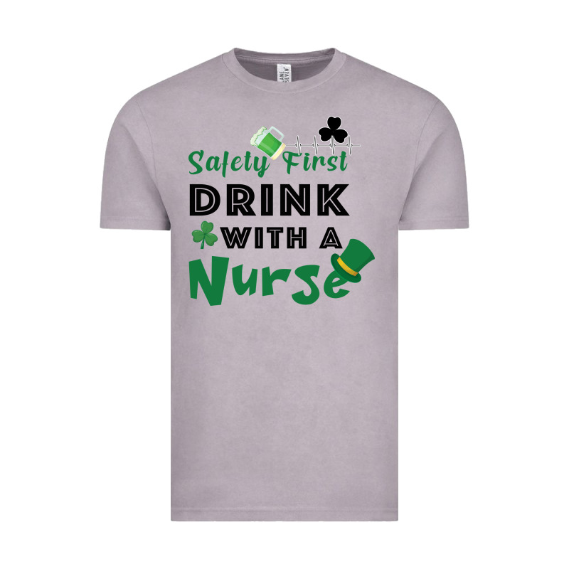 Safety First Drink With A Nurse Vintage Tee by Bettercallsaul | Teevron