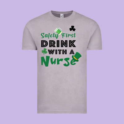 Safety First Drink With A Nurse Vintage Tee Designed By Bettercallsaul